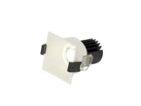 DM201914  Biox 9 Tridonic Powered 9W 2700K 770lm 36° CRI>90 LED Engine White Square Fixed Recessed Spotlight, IP20